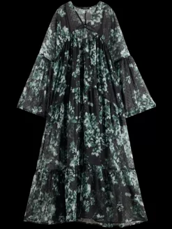 Printed Fil Coupe Maxi Dress-Scotch & Soda Outlet
