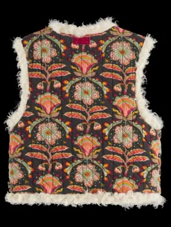 PRINTED GILET WITH FAUX FUR-Scotch & Soda Fashion