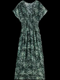 PRINTED MODAL SMOCK WAIST MAXI DRESS-Scotch & Soda Hot