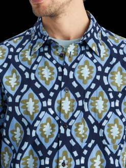 Printed seersucker shirt-Scotch & Soda Outlet