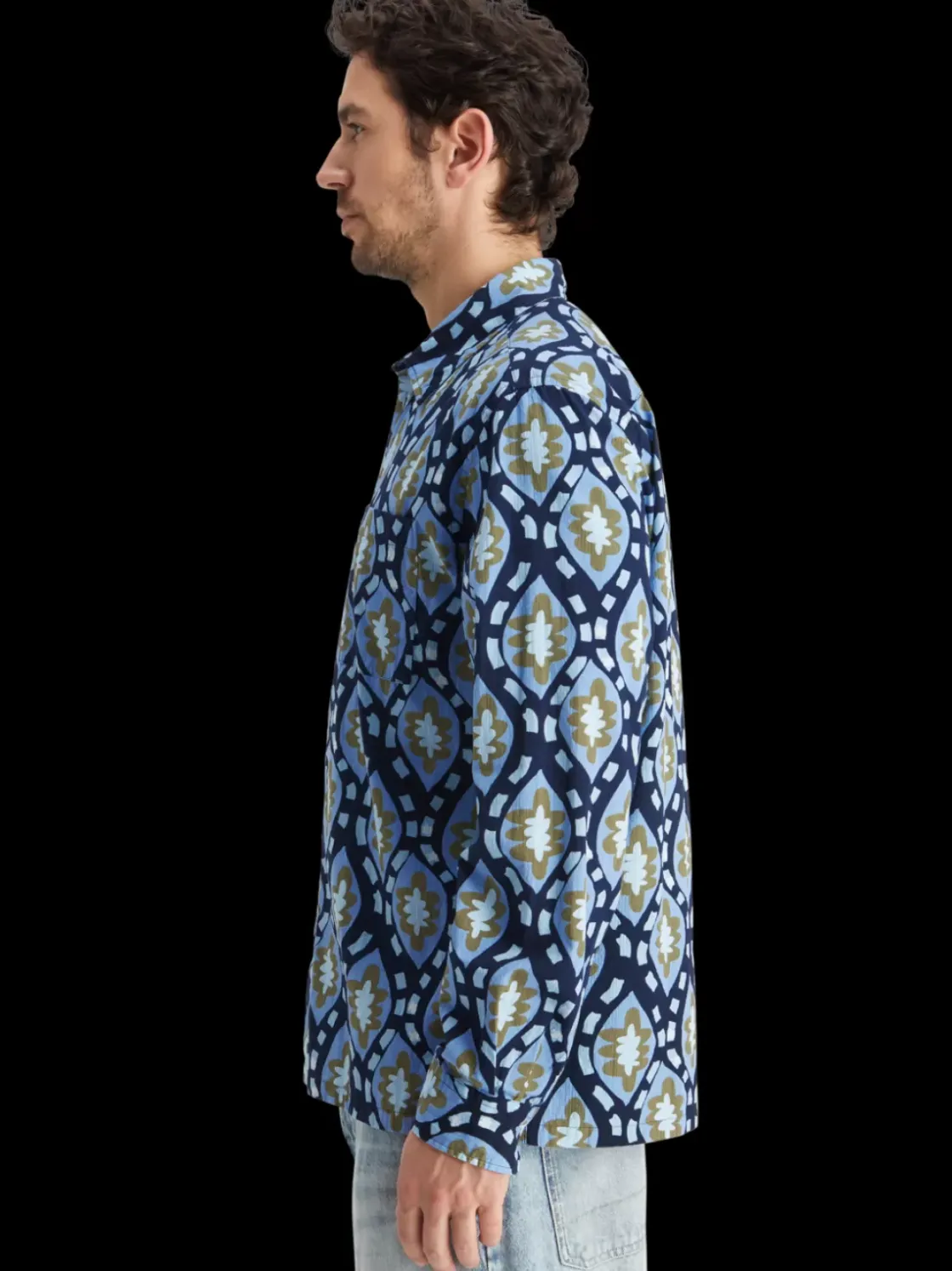 Printed seersucker shirt-Scotch & Soda Outlet