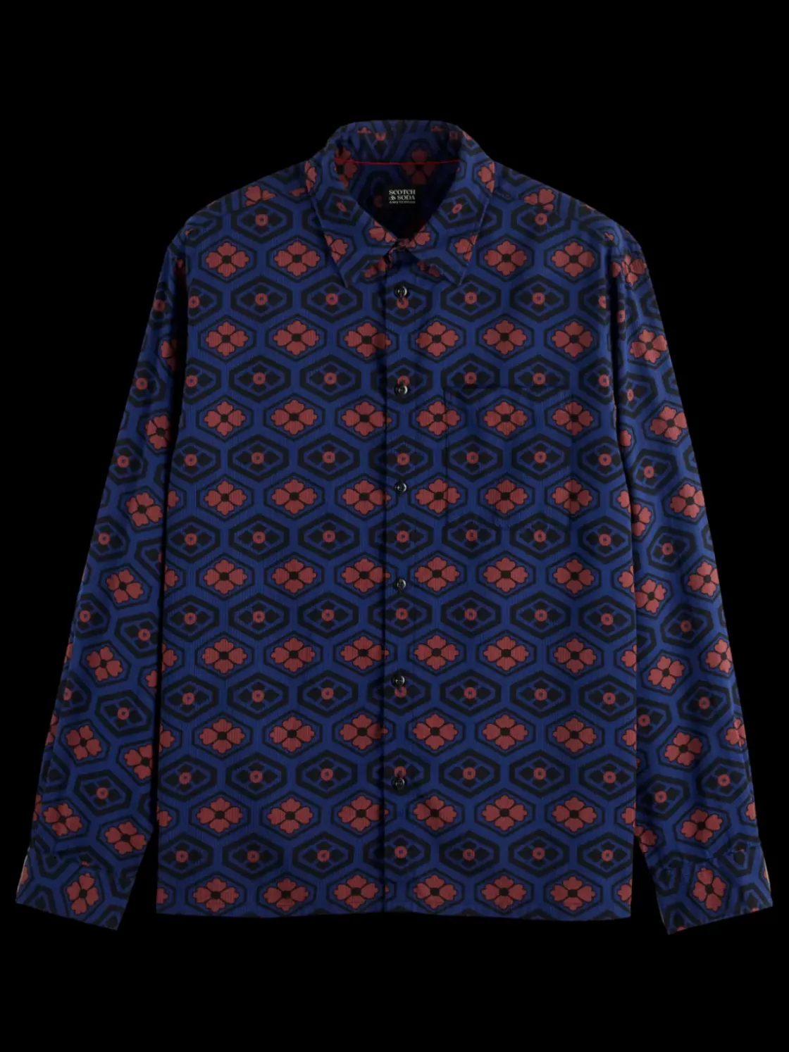 Printed seersucker shirt-Scotch & Soda Outlet