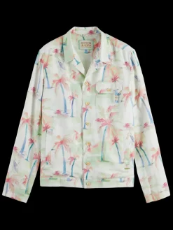 Printed tencel-hemp blouson-Scotch & Soda Online