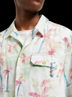 Printed tencel-hemp blouson-Scotch & Soda Online