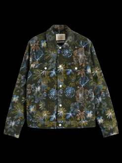 Printed velvet trucker jacket-Scotch & Soda Discount