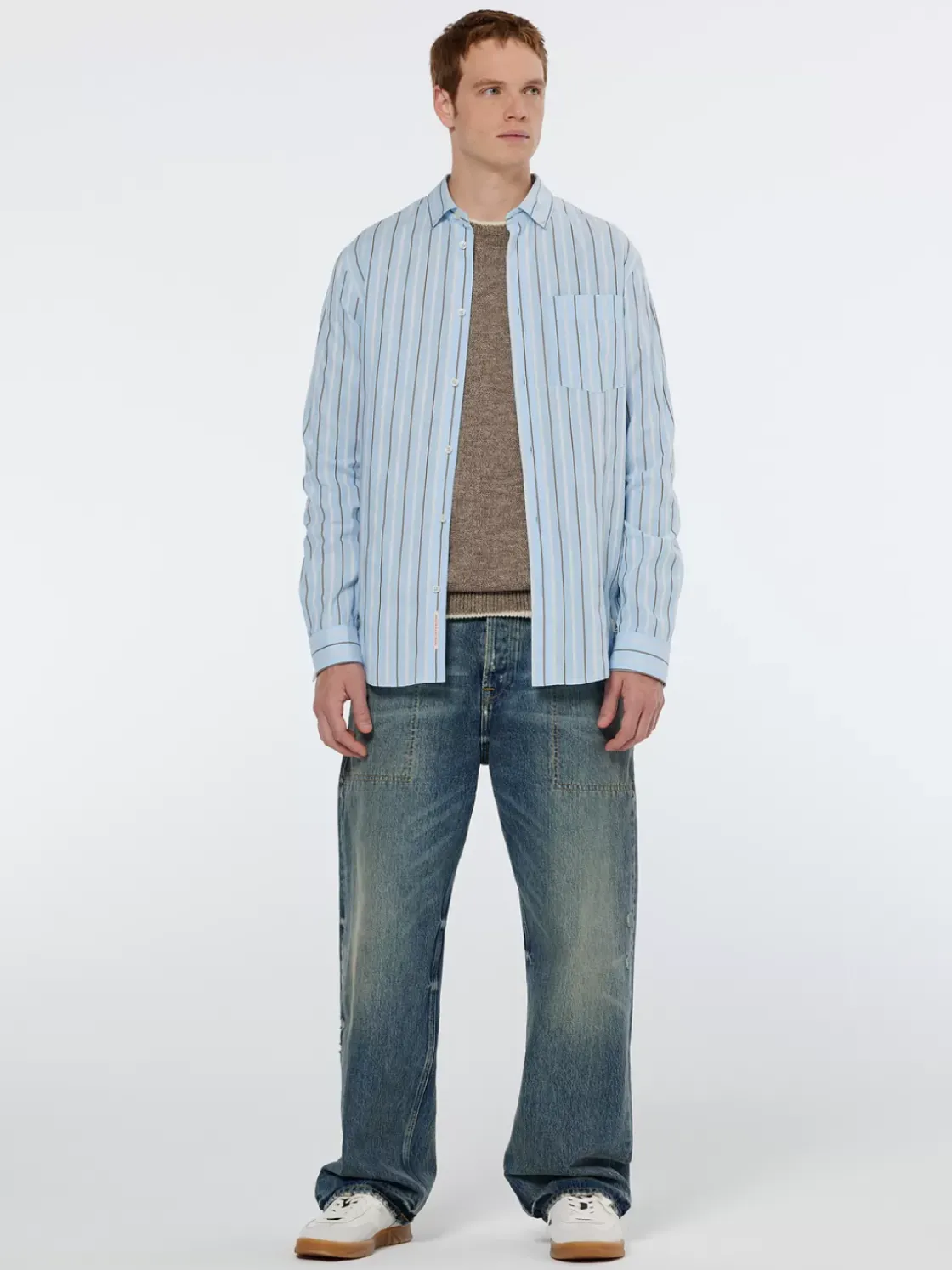 Regular fit dobby stripe shirt-Scotch & Soda Clearance