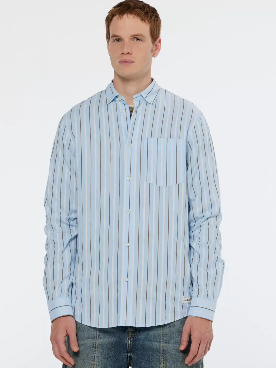 Regular fit dobby stripe shirt-Scotch & Soda Clearance