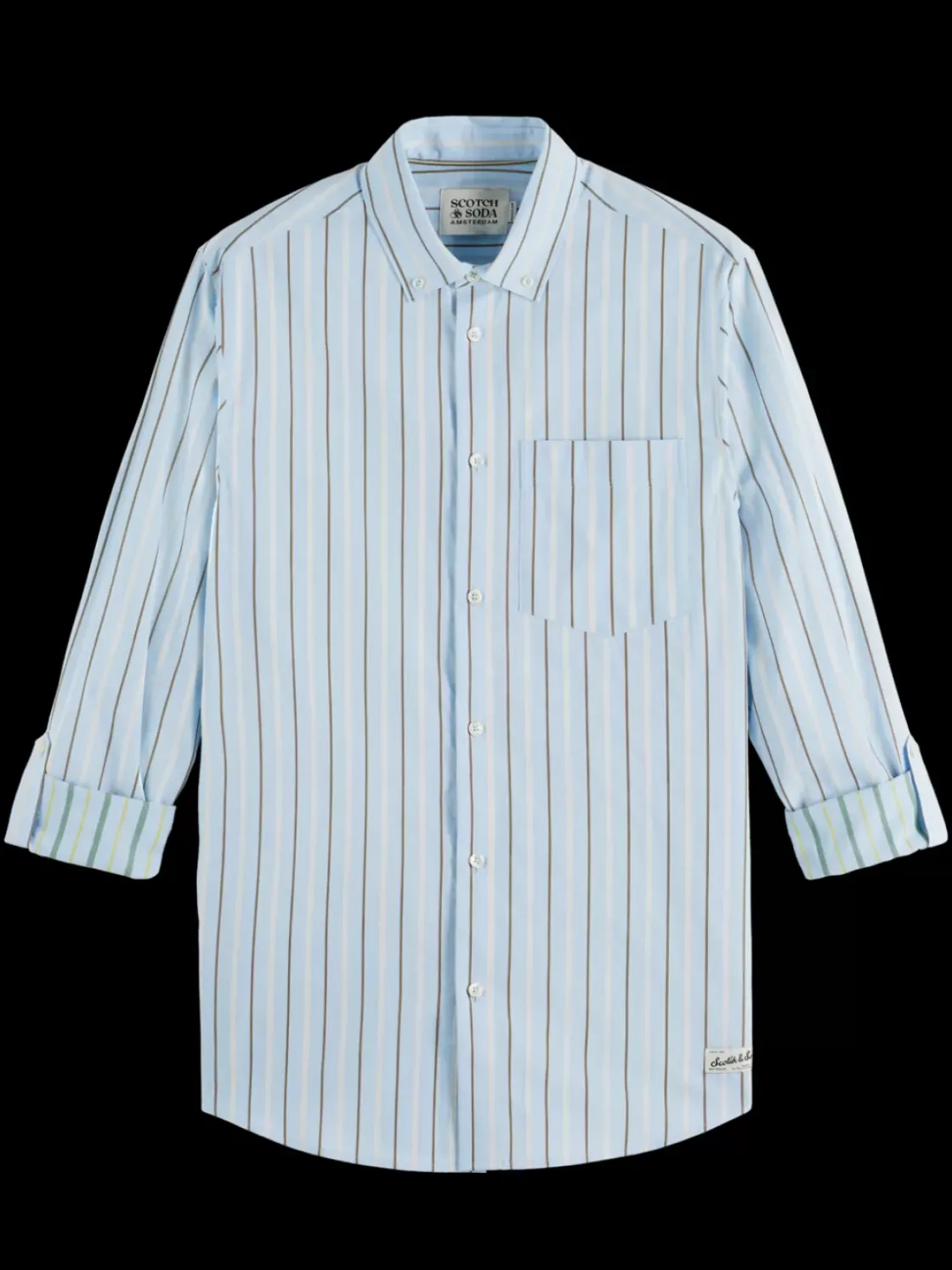 Regular fit dobby stripe shirt-Scotch & Soda Clearance