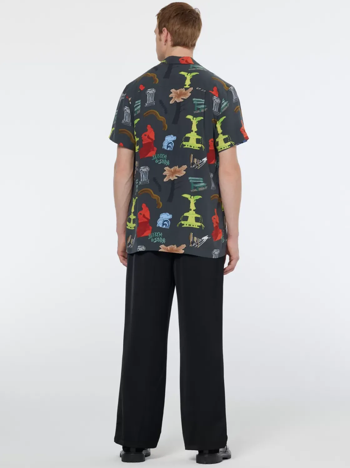 Regular fit short sleeve AOP viscose shirt-Scotch & Soda Sale