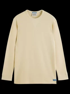 Regular fit waffle t-shirt ls-Scotch & Soda Online