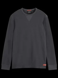 Regular fit waffle t-shirt ls-Scotch & Soda Online