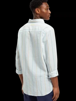 Regular fit yarn-dyed stripe cotton linen shirt-Scotch & Soda Outlet