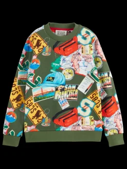 REGULAR-FIT ALLOVER PRINTED SWEATSHIRT-Scotch & Soda New