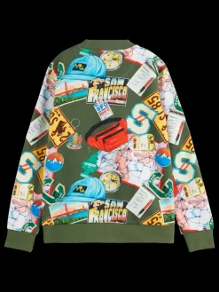 REGULAR-FIT ALLOVER PRINTED SWEATSHIRT-Scotch & Soda New