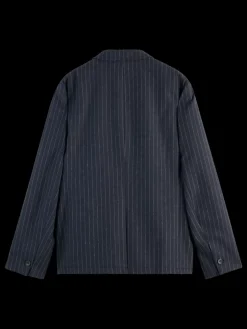 RELAXED 3-BUTTON WOOL-BLEND PINSTRIPE BLAZER-Scotch & Soda Sale