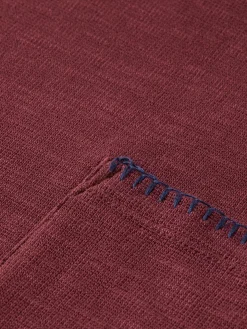 Relaxed fit blanket stitch slub longsleeve t-shirt-Scotch & Soda Fashion