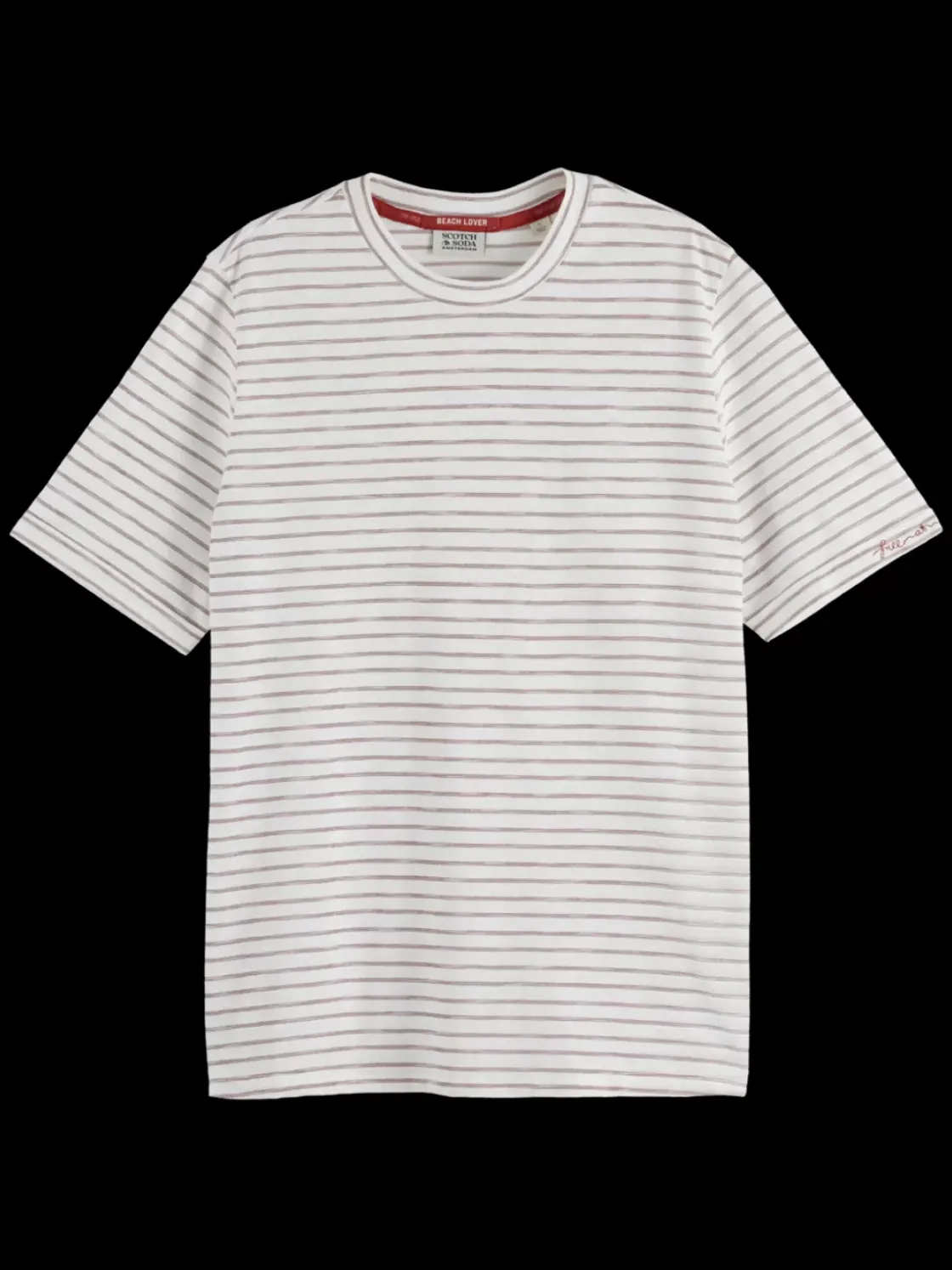 RELAXED FIT LUREX STRIPE T-SHIRT-Scotch & Soda Clearance