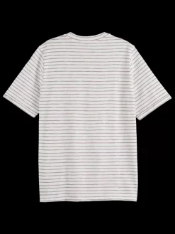RELAXED FIT LUREX STRIPE T-SHIRT-Scotch & Soda Clearance