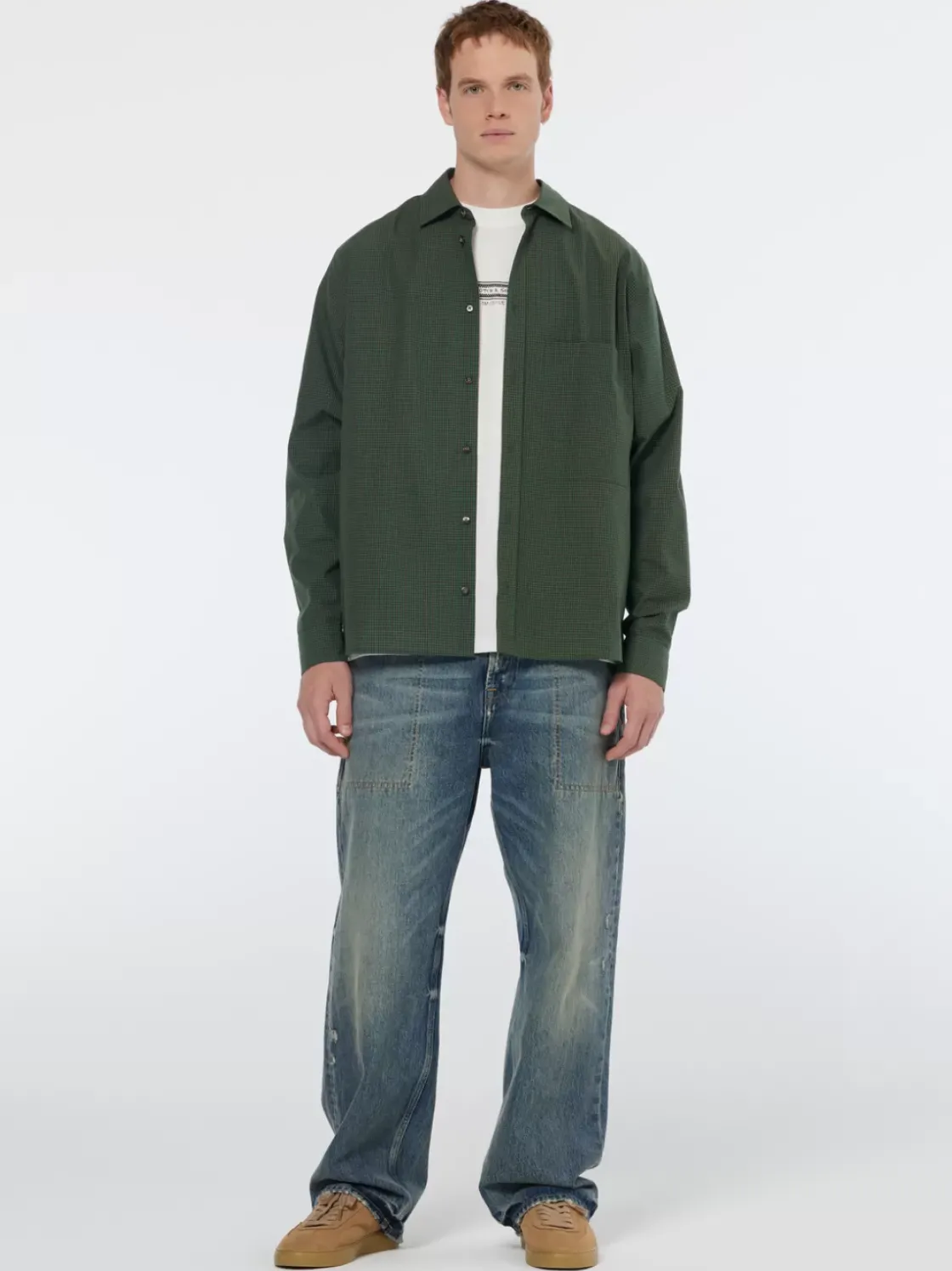 Relaxed fit yarn-dyed micro-check shirt-Scotch & Soda Fashion