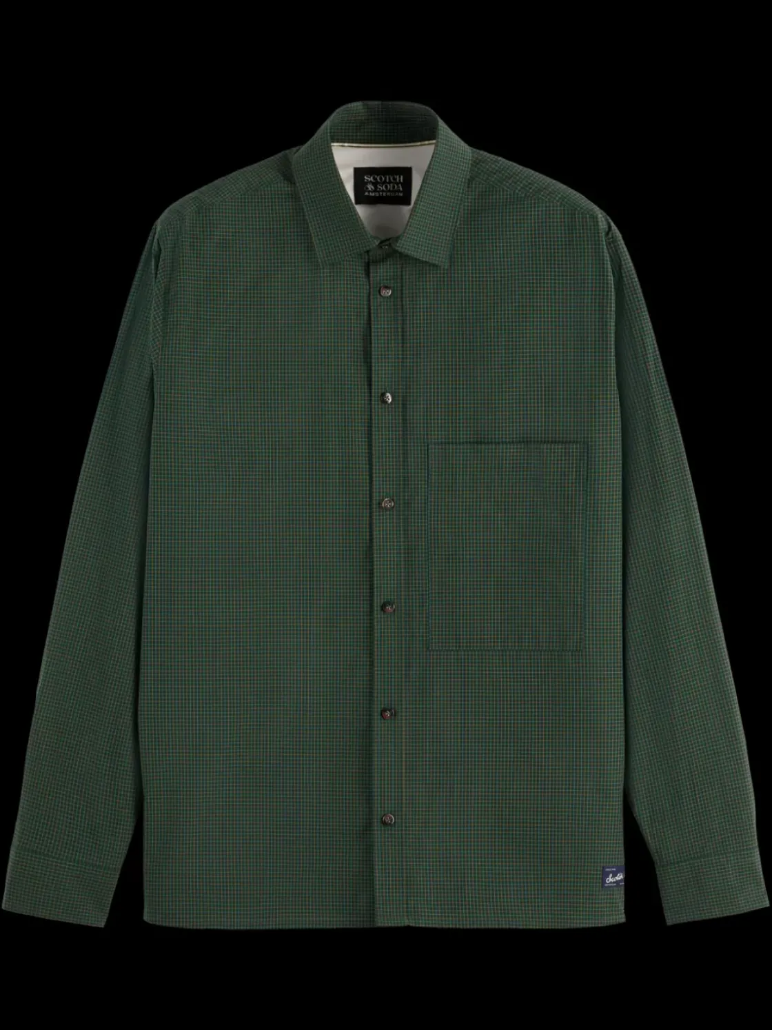 Relaxed fit yarn-dyed micro-check shirt-Scotch & Soda Fashion