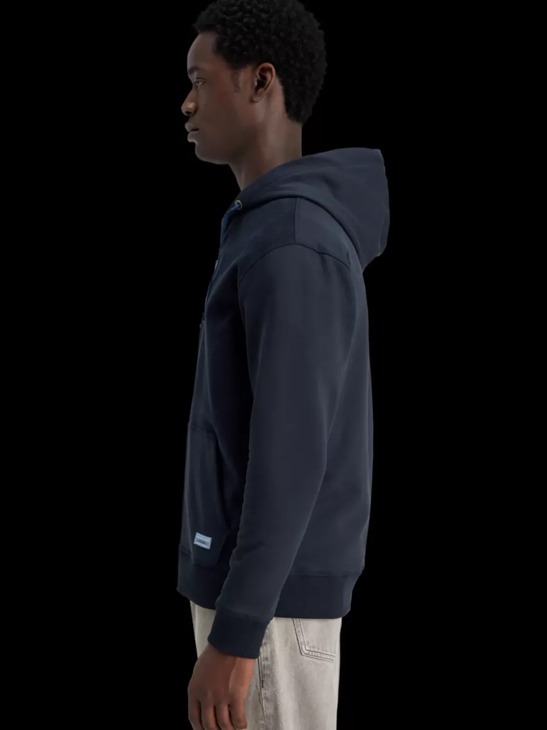 Reverse terry zip through hoodie-Scotch & Soda Outlet