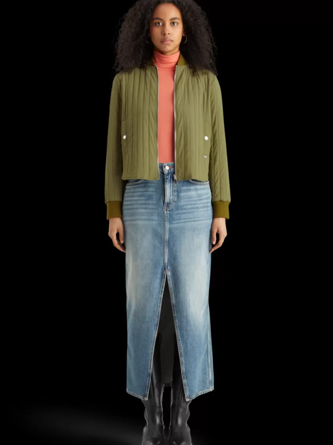 Reversible vertical quilt bomber-Scotch & Soda Best