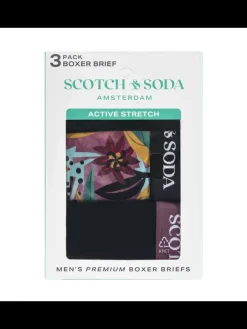 SCOTCH & SODA MEN'S UNDERWEAR SS24 - 3PK BOXER BRIEF (PRINT)-Scotch & Soda Discount