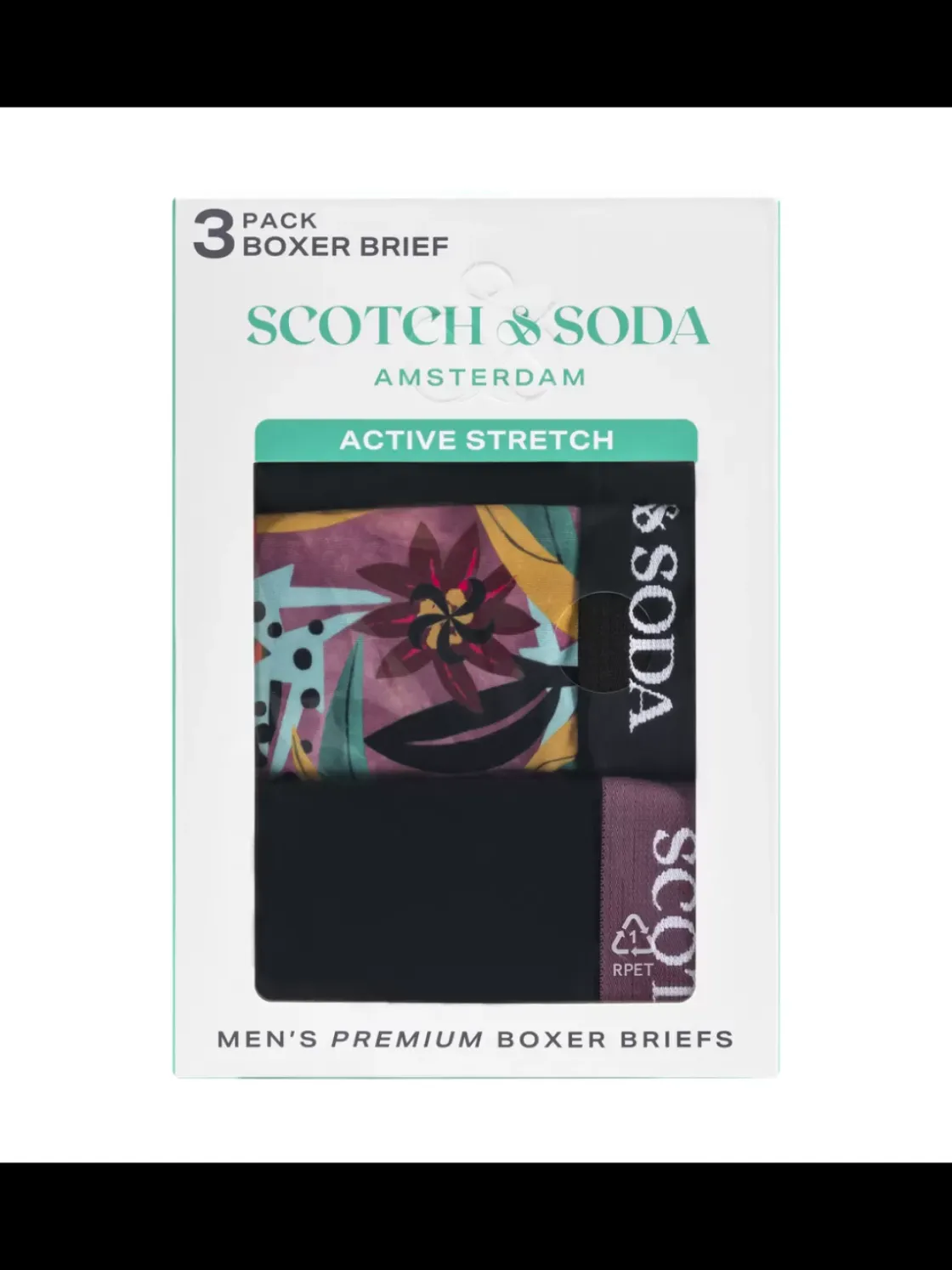 SCOTCH & SODA MEN'S UNDERWEAR SS24 - 3PK BOXER BRIEF (PRINT)-Scotch & Soda Discount