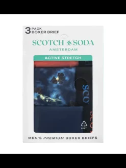 SCOTCH & SODA MEN'S UNDERWEAR SS24 - 3PK BOXER BRIEF (PRINT)-Scotch & Soda Discount