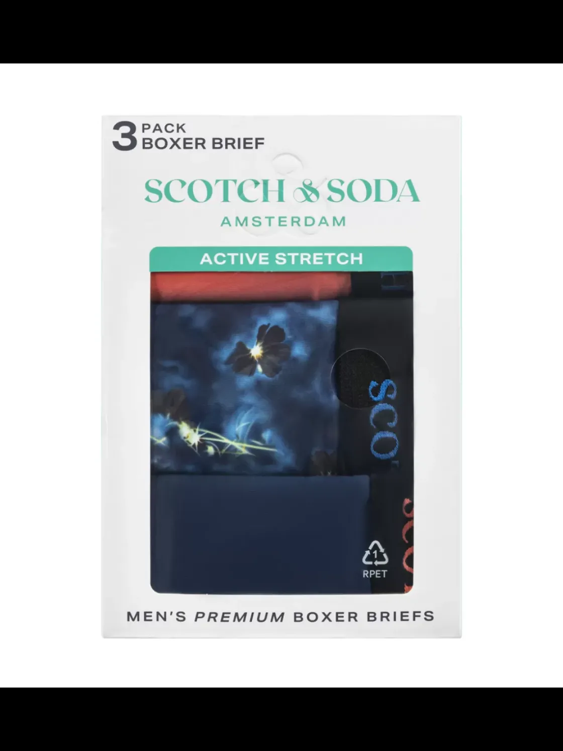 SCOTCH & SODA MEN'S UNDERWEAR SS24 - 3PK BOXER BRIEF (PRINT)-Scotch & Soda Discount