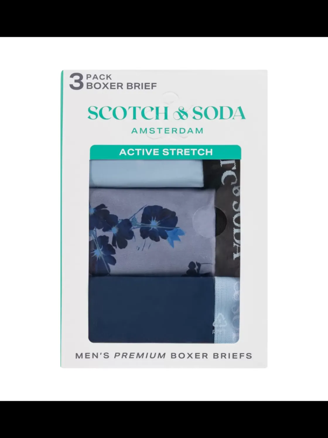 SCOTCH & SODA MEN'S UNDERWEAR SS24 - 3PK BOXER BRIEF (PRINT)-Scotch & Soda Discount