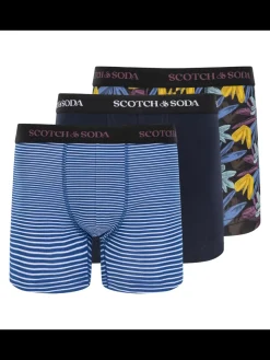 SCOTCH & SODA MEN'S UNDERWEAR SS24 - 3PK BOXER BRIEF (PRINT)-Scotch & Soda Discount