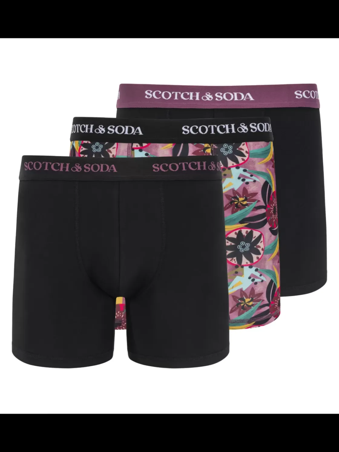 SCOTCH & SODA MEN'S UNDERWEAR SS24 - 3PK BOXER BRIEF (PRINT)-Scotch & Soda Discount