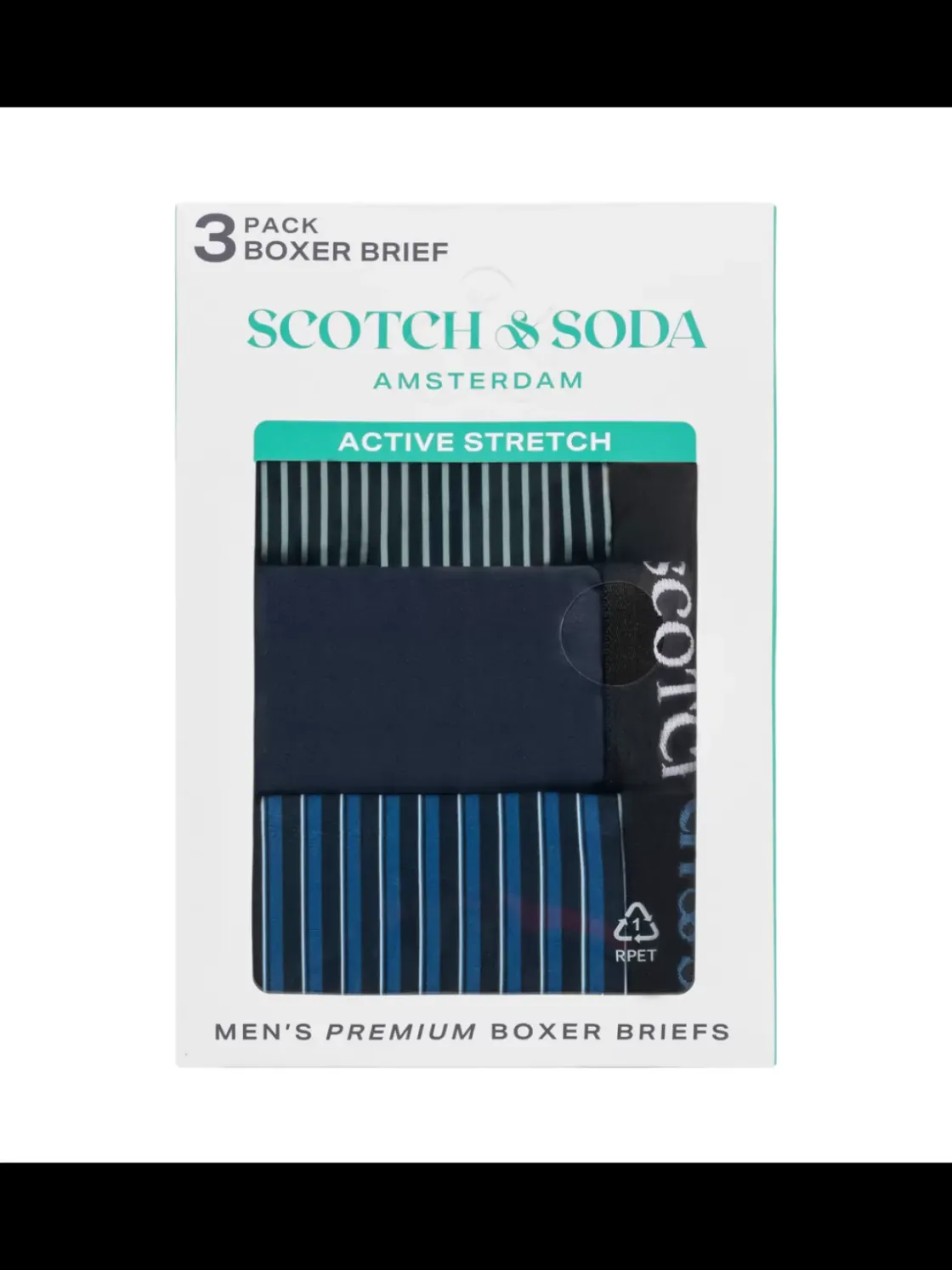 SCOTCH & SODA MEN'S UNDERWEAR SS24 - 3PK BOXER BRIEF (2 PRINT)-Scotch & Soda Outlet