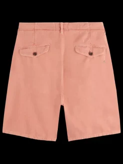 Seasonal - relaxed fit natural-dyed cotton/linen short-Scotch & Soda Clearance