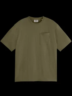 Seasonal core - 3 crosses loose fit pocket t-shirt-Scotch & Soda Best