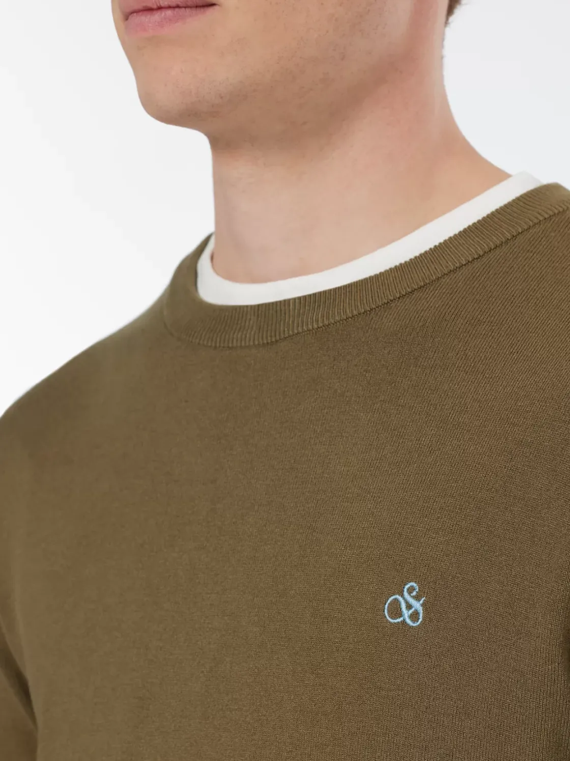 Seasonal core - viscose regular fit crewneck-Scotch & Soda Online