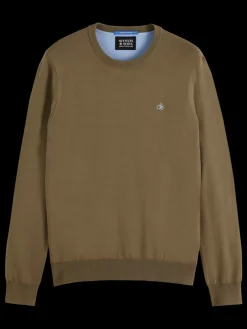 Seasonal core - viscose regular fit crewneck-Scotch & Soda Online