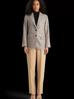 Sequin prince of wales check boyfriend single breasted blazer-Scotch & Soda Sale