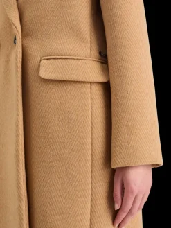 SINGLE BREASTED HERRINGBONE WOOL BLEND TAILORED COAT-Scotch & Soda Online