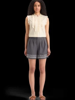 Sleeveless ruffle shirt-Scotch & Soda Fashion