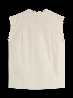 Sleeveless ruffle shirt-Scotch & Soda Fashion