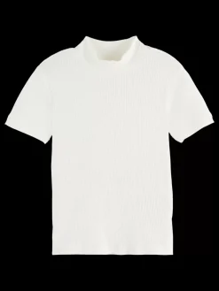 SLIM-FIT MOCK NECK T-SHIRT-Scotch & Soda Outlet
