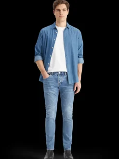 Smart indigo lightweight denim shirt with sleeve adjusters-Scotch & Soda Discount