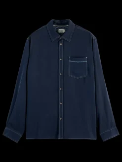 SOLID TENCEL SHIRT-Scotch & Soda Sale