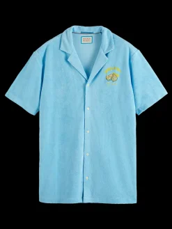 Solid towelling shirt-Scotch & Soda Fashion