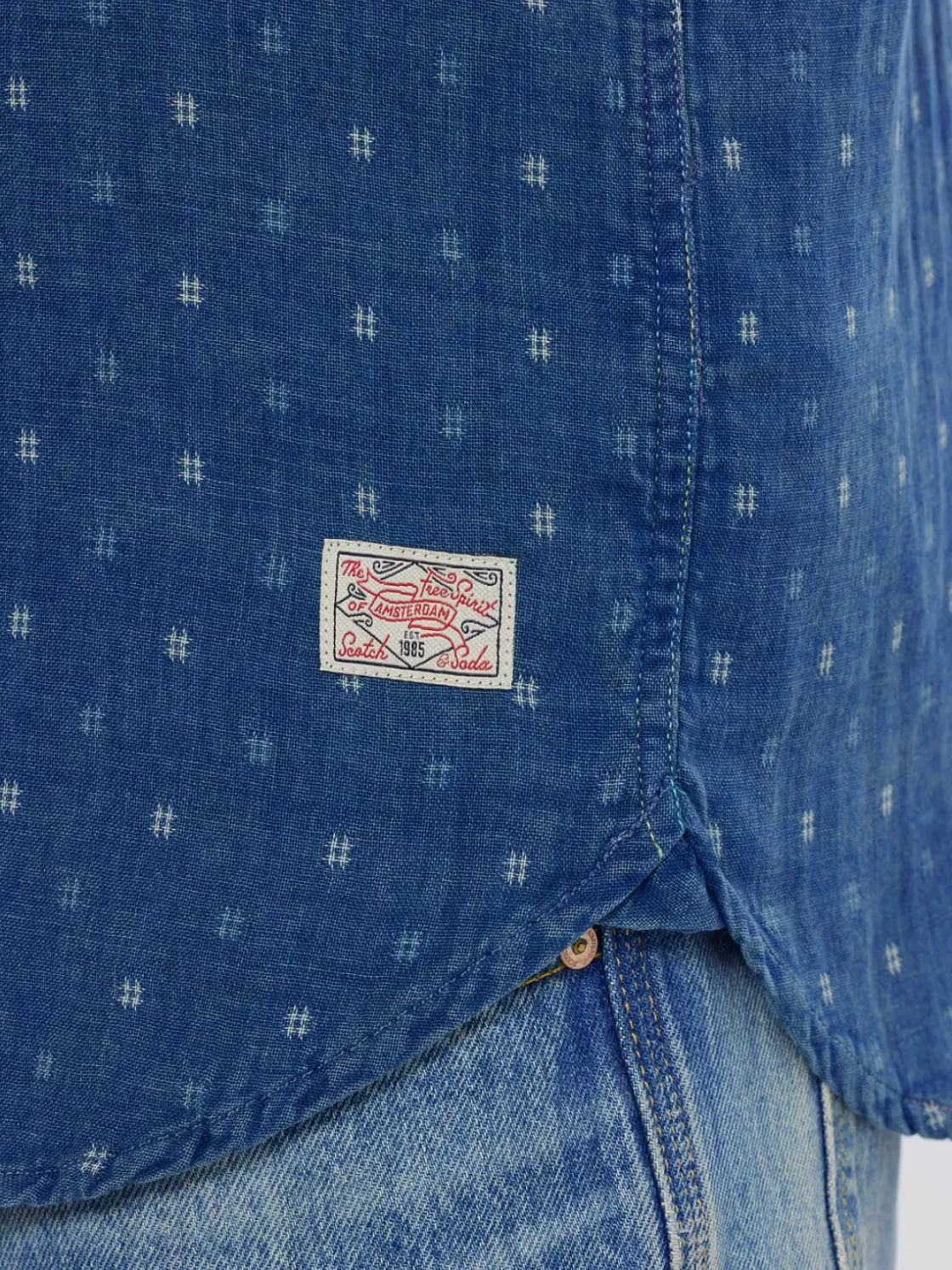 Special denim weave with wash effects shirt-Scotch & Soda Online