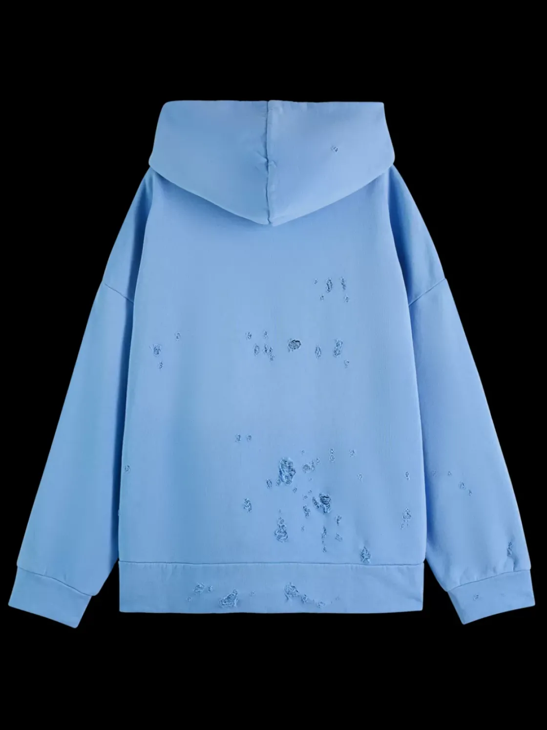 SPRAYED HOODIE WITH DESTROYED DETAILS-Scotch & Soda New