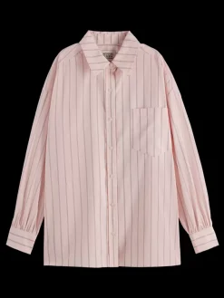 Striped Girlfriend Poplin Shirt-Scotch & Soda Sale