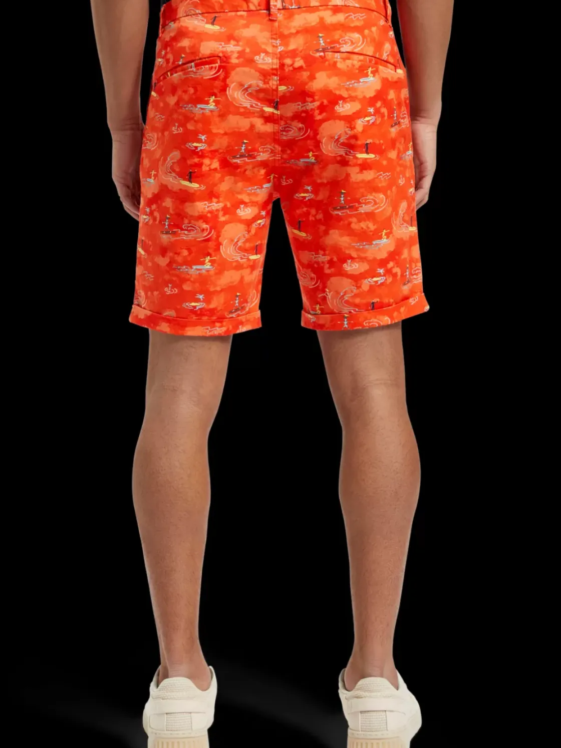 Stuart- printed stretch-cotton chino short-Scotch & Soda Best